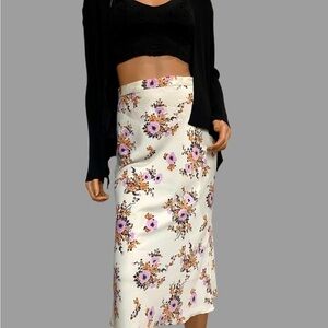 Urban Outfitters floral slip skirt